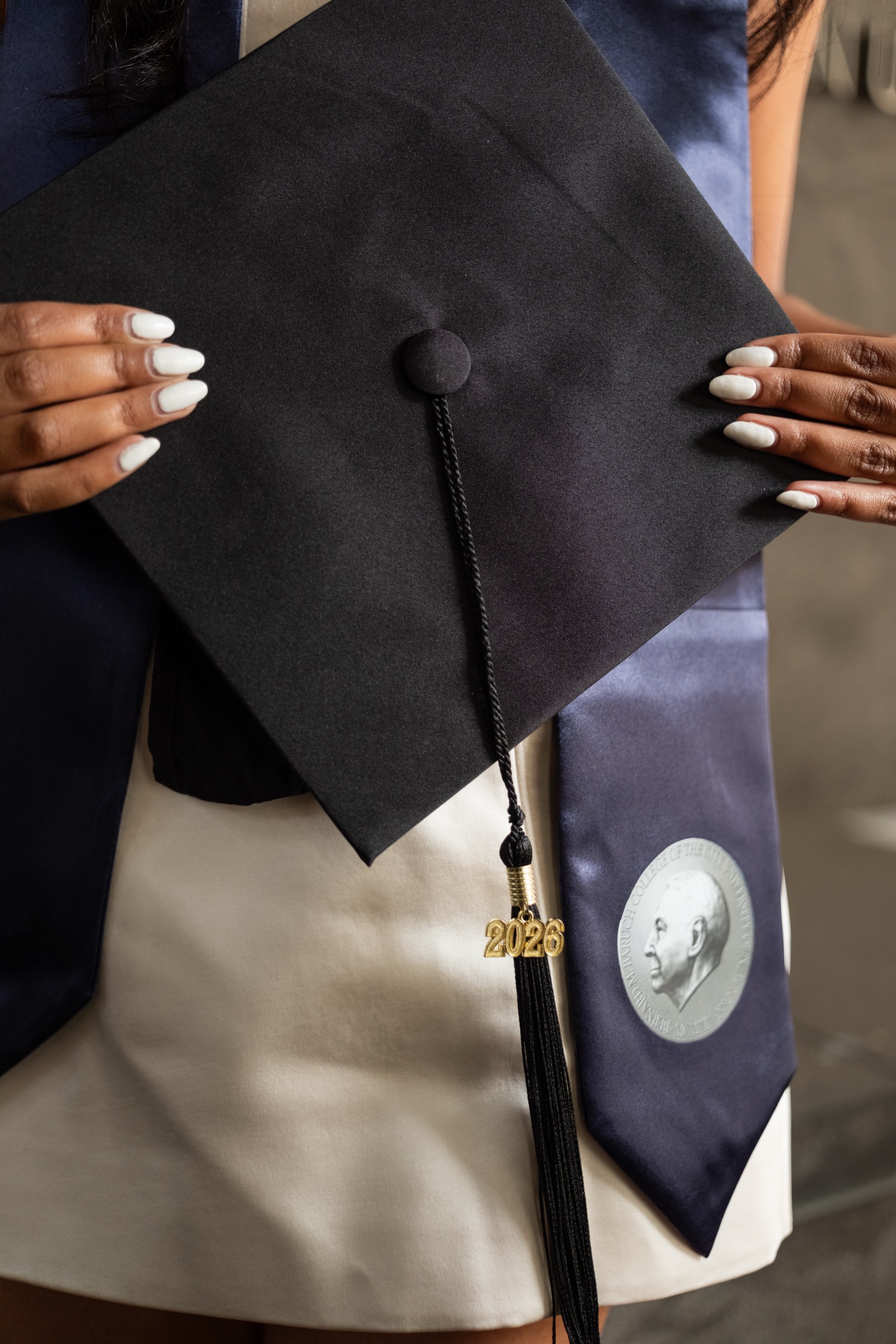 Sara, graduation gown
